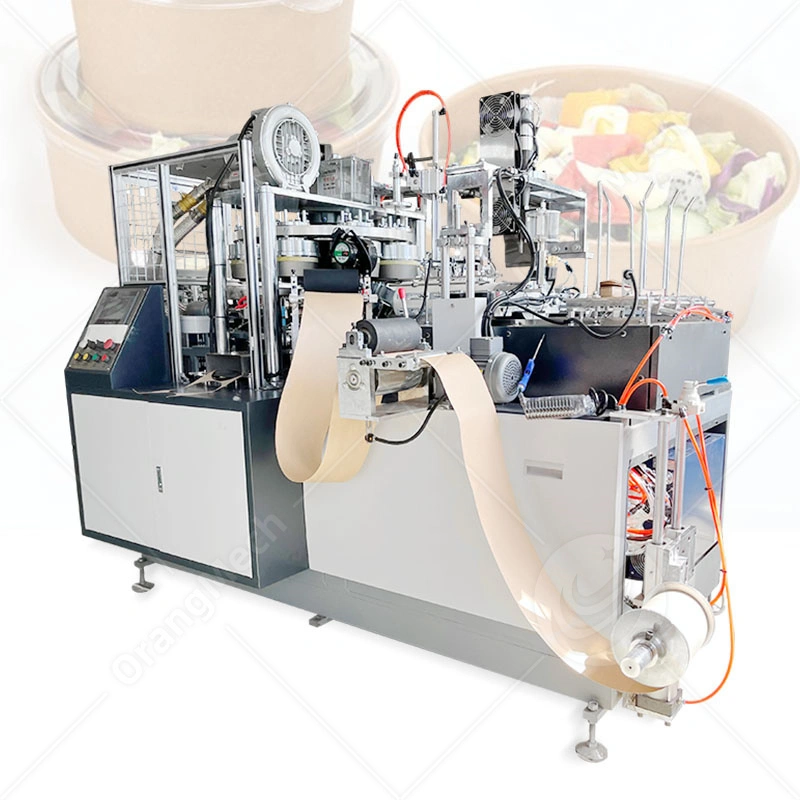 Máquina para fabricar cuencos de papel de alta velocidad (60 unidades/min) para loncheras desechables. 1