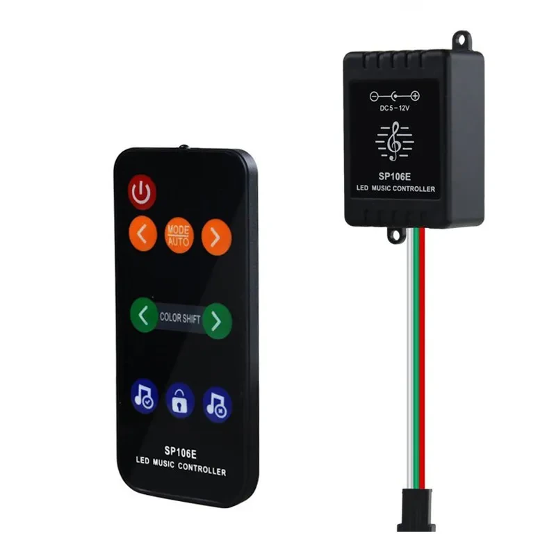 Smart RGB Controller Music Reactive Led Strip RF Remote Addressable RGB Remote Magic Color Music Led Pixel Controller 1
