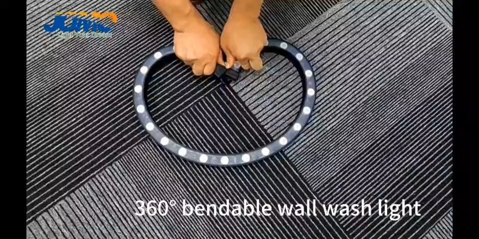 2527 LED Black Flexible 360° Bendable Wall Wash Light 24Leds/M 1