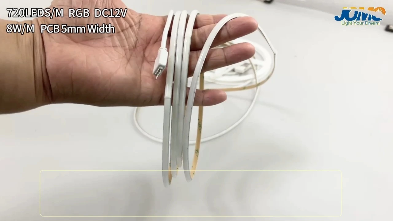 5mm PCB Ultra Thin RGB DC12V COB Strip 720LED/M 5mm width 1