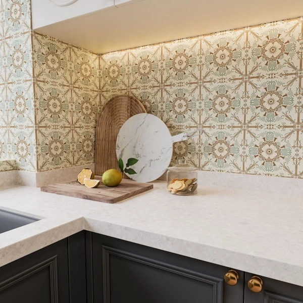 Modern 200x200mm Classic Small Patterned Anti-Slip Floor Tiles for Hotel Rooms with Antibacterial and Firebrick Functions 1