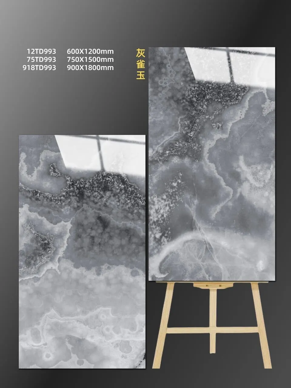 Luxurious  Grey Marble Tile for Bathroom Hotel Living Room and Bedroom Walls 60x120 75x150 90x180 cm 1