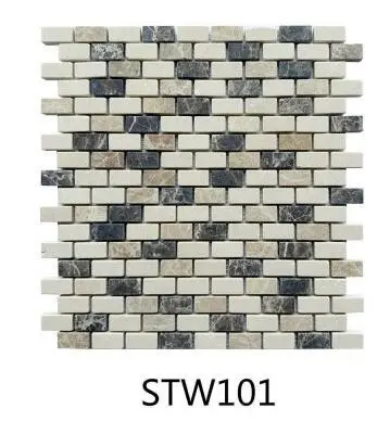 Natural Marble Stone Mosaic Tiles – Irregular - Shaped Vintage Patterned Tiles for Kitchen, Living Room, Hotel & Guesthouse Walls & Floors 1