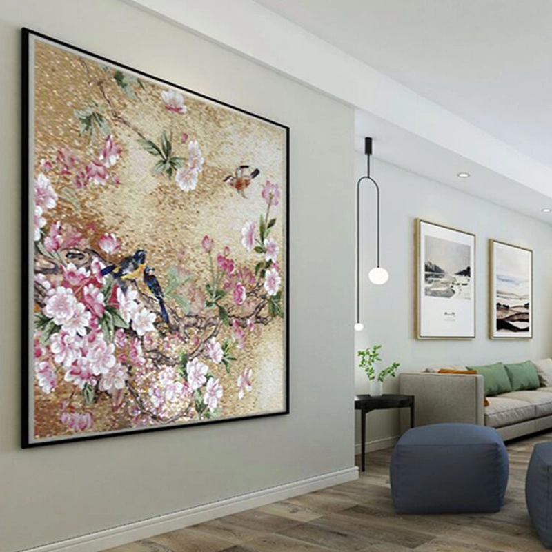 Golden Bloom | mosaic mural | Custom Size 1