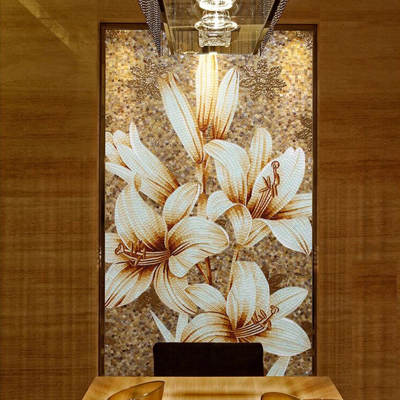 Golden Lily  | mosaic mural | Custom Size 1