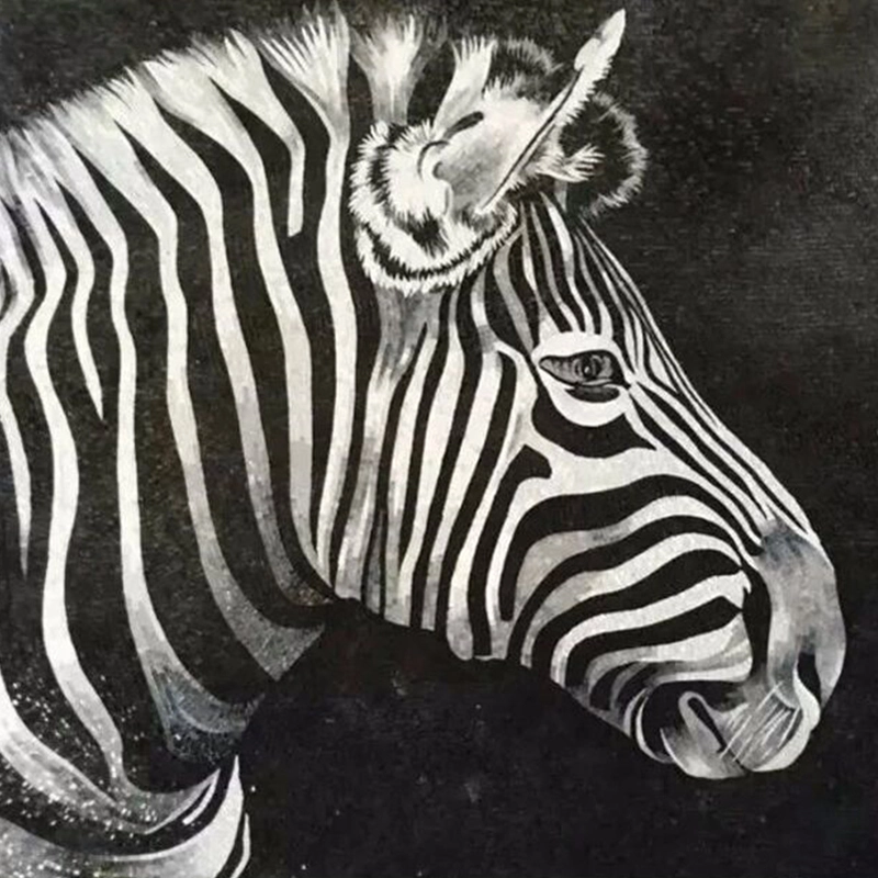 Zebra  | mosaic mural | Custom Size 1