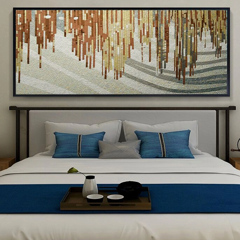 Golden Waterfall | mosaic mural | Custom Size 1