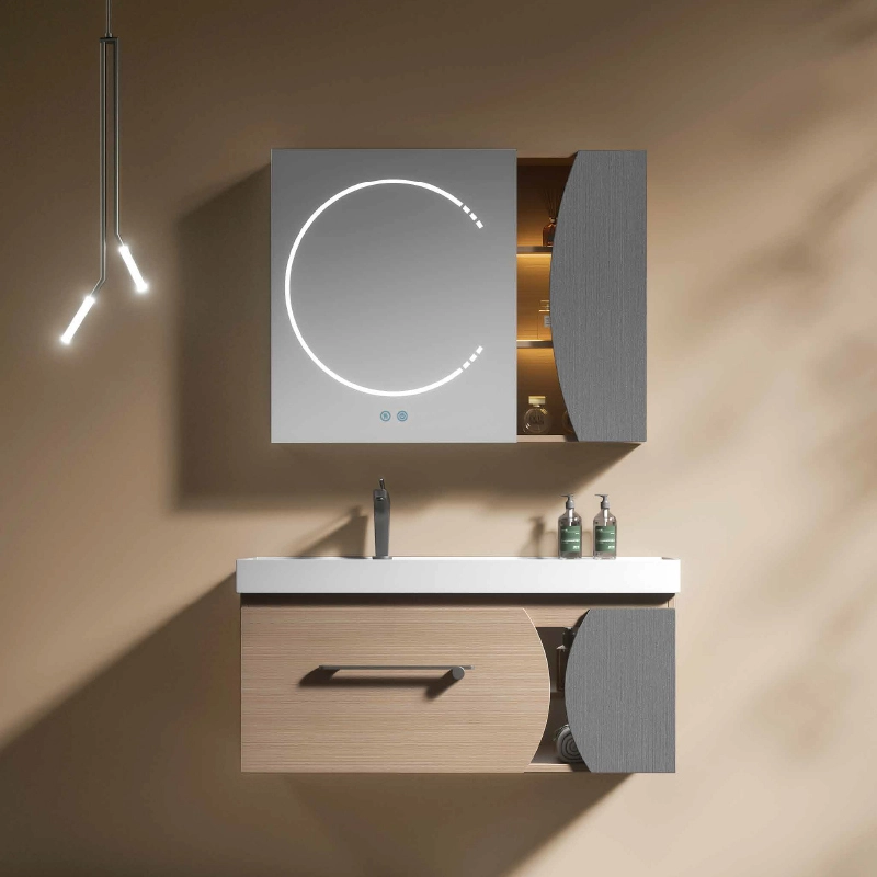 YD6700 | Wood cabinet | Smart LED Mirror 1