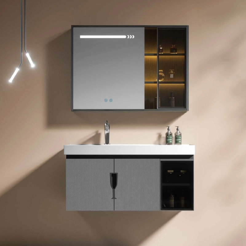 YD6705 | Wood cabinet | Defogging Smart LED Mirror 1