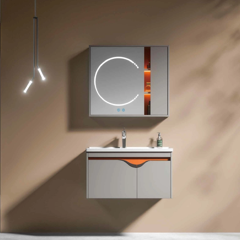 YD6711 | Wood cabinet | Defogging Smart LED Mirror 1