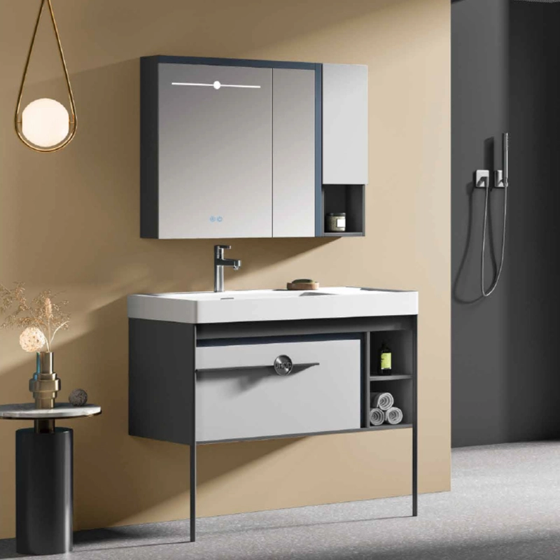 YD6757C | Wood cabinet |  Defogging Smart LED Mirror 1