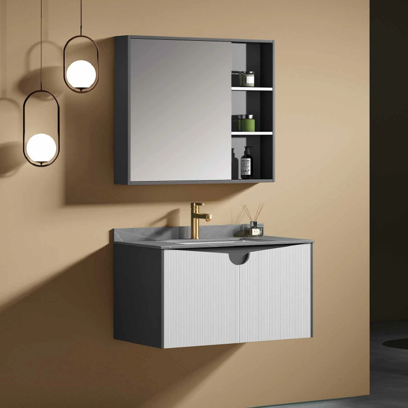 YD6773 | Wood cabinet |  Slate basin 1