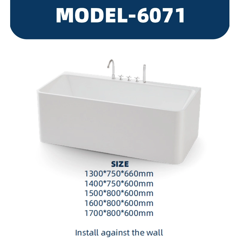 YD6071 | Acrylic Bathtub | Wall-mounted 1