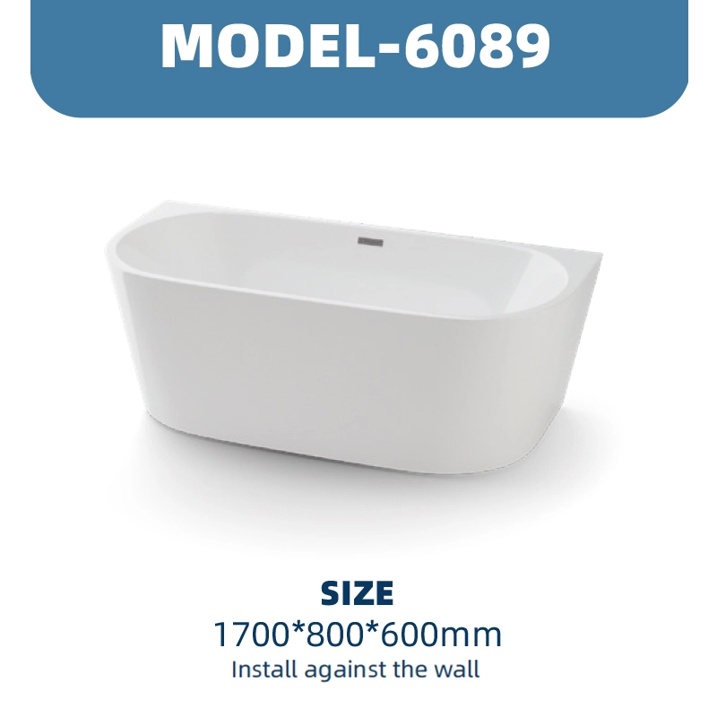 YD6089 | Acrylic Bathtub | Wall-mounted 1