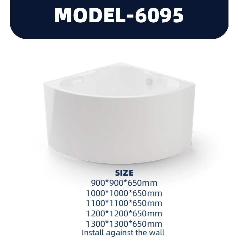 YD6095 | Acrylic Bathtub | Wall-mounted 1