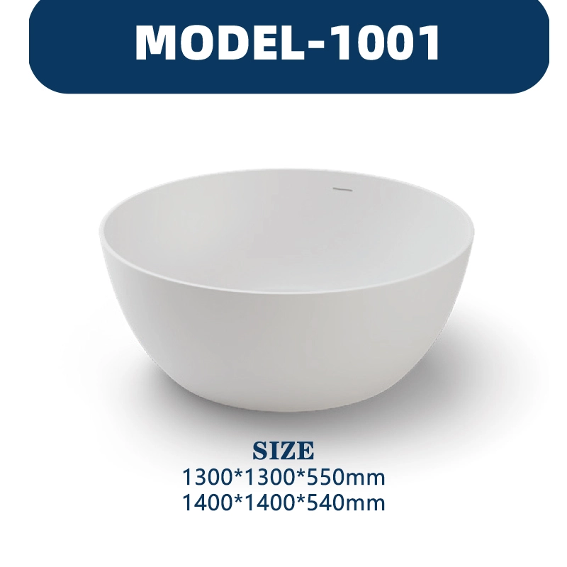YD1001 | PMMA Artificial Stone Bathtub | Freestanding 1
