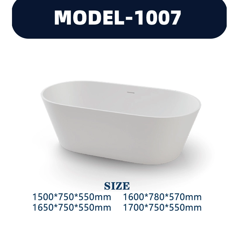 YD1007 | PMMA Artificial Stone Bathtub | Freestanding 1
