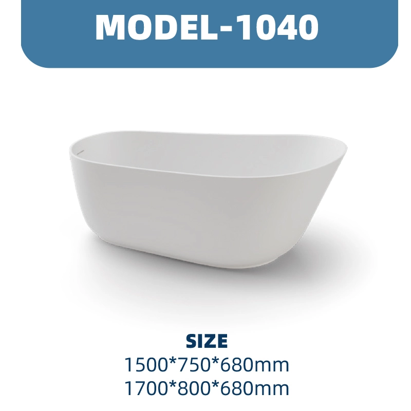 YD1040 | PMMA Artificial Stone Bathtub | Freestanding 1