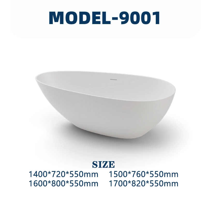 YD9001 | PMMA Artificial Stone Bathtub | Freestanding 1