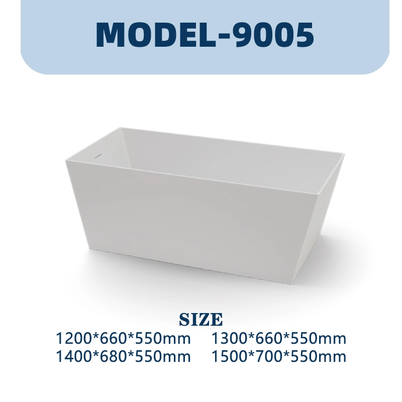 YD9005 | PMMA Artificial Stone Bathtub | Freestanding 1