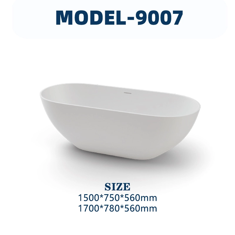 YD9007 | PMMA Artificial Stone Bathtub | Freestanding 1