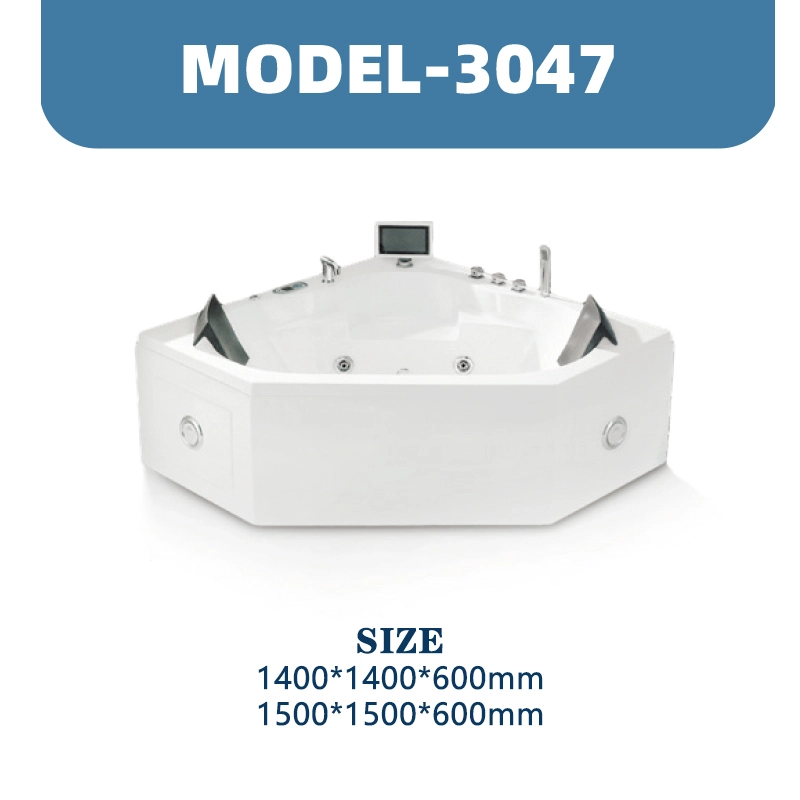 YD3047 | Acrylic Surf Massage Bathtub | Wall-mounted 1