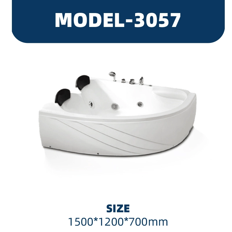 YD3057 | Acrylic Surf Massage Bathtub | Wall-mounted 1