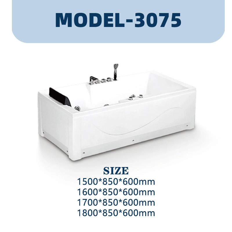YD3075 | Acrylic Surf Massage Bathtub | Freestanding 1