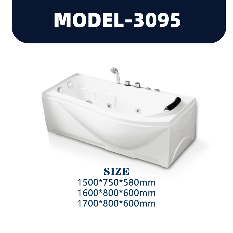 YD3095 | Acrylic Surf Massage Bathtub | Freestanding 1