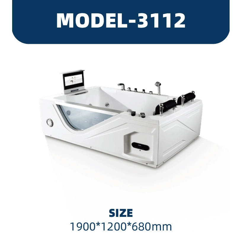 YD3112| Acrylic Surf Massage Bathtub | Freestanding 1