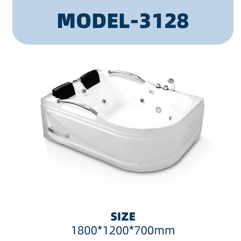 YD3128 | Acrylic Surf Massage Bathtub | Wall-mounted 1