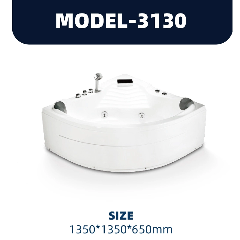 YD3130 | Acrylic Surf Massage Bathtub | Wall-mounted 1