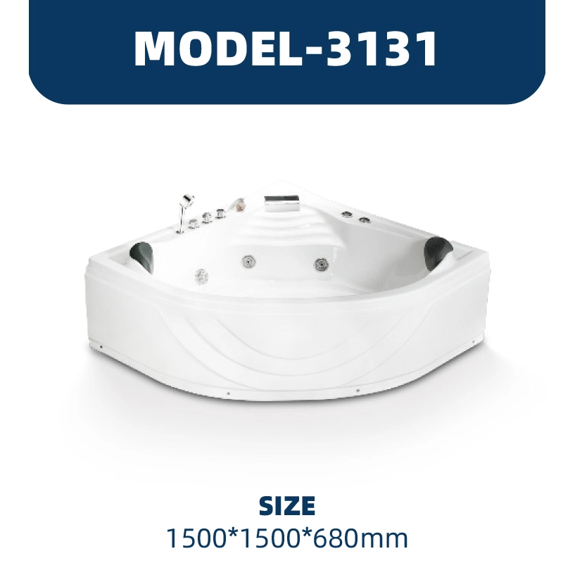 YD3131 | Acrylic Surf Massage Bathtub | Wall-mounted 1