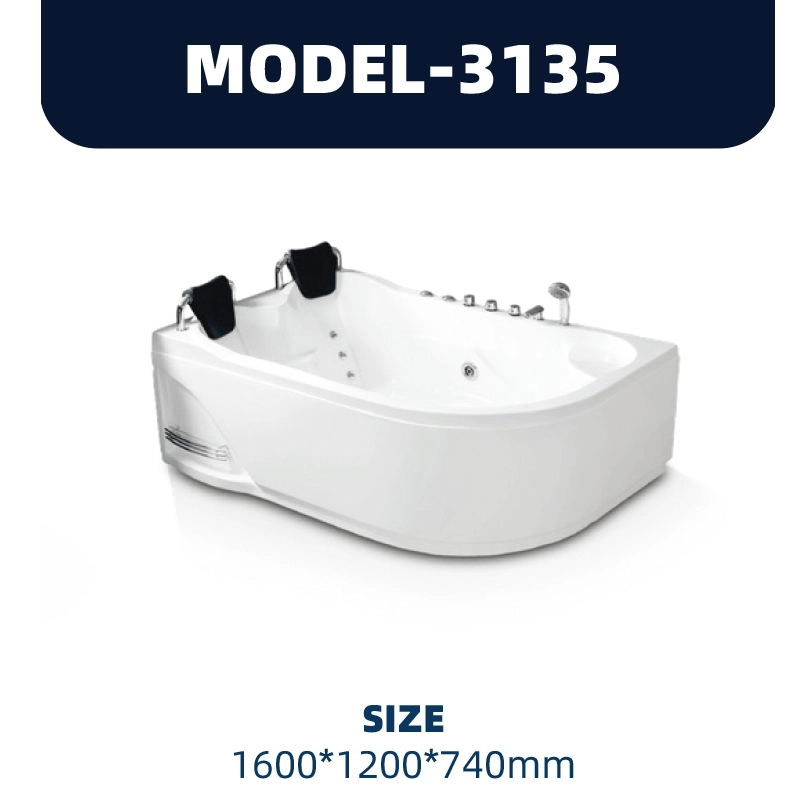 YD3135 | Acrylic Surf Massage Bathtub | Wall-mounted 1