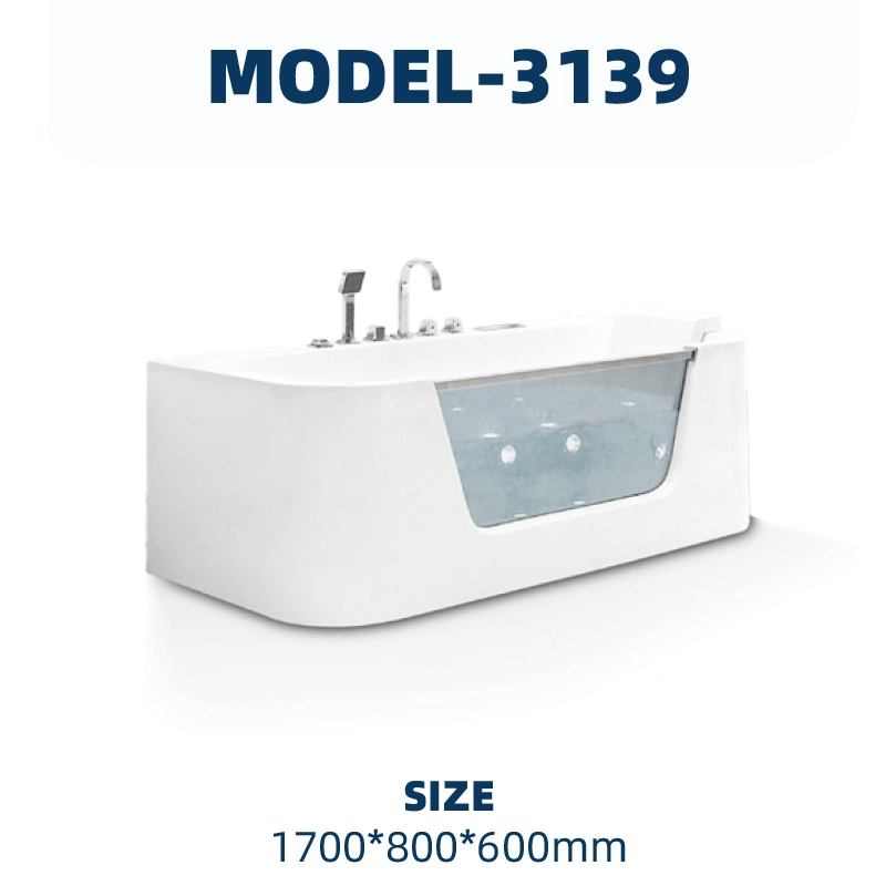 YD3139 | Acrylic Surf Massage Bathtub | Wall-mounted 1