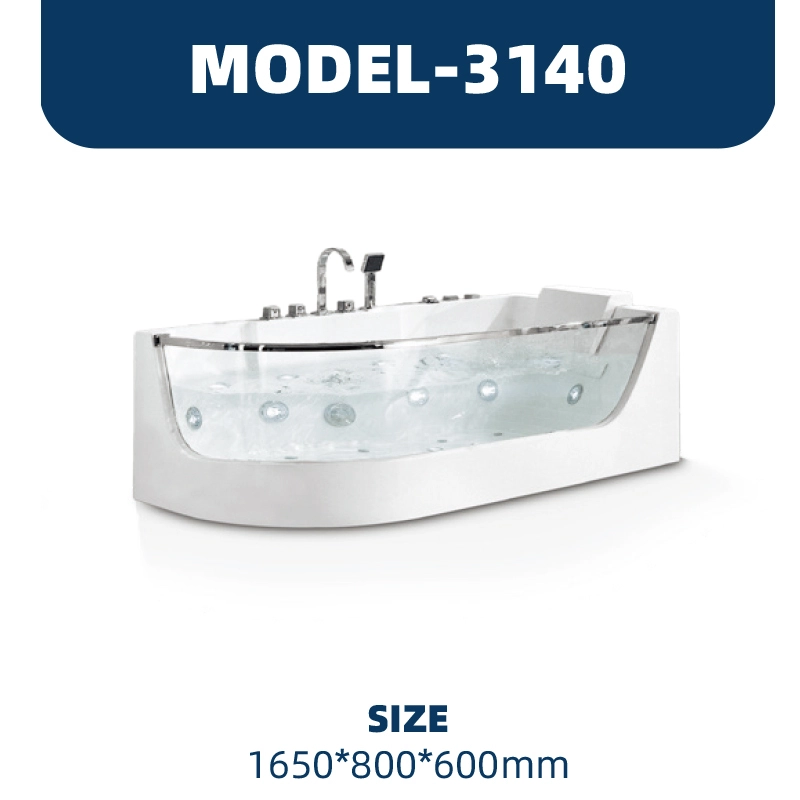 YD3140 | Acrylic Surf Massage Bathtub | Wall-mounted 1