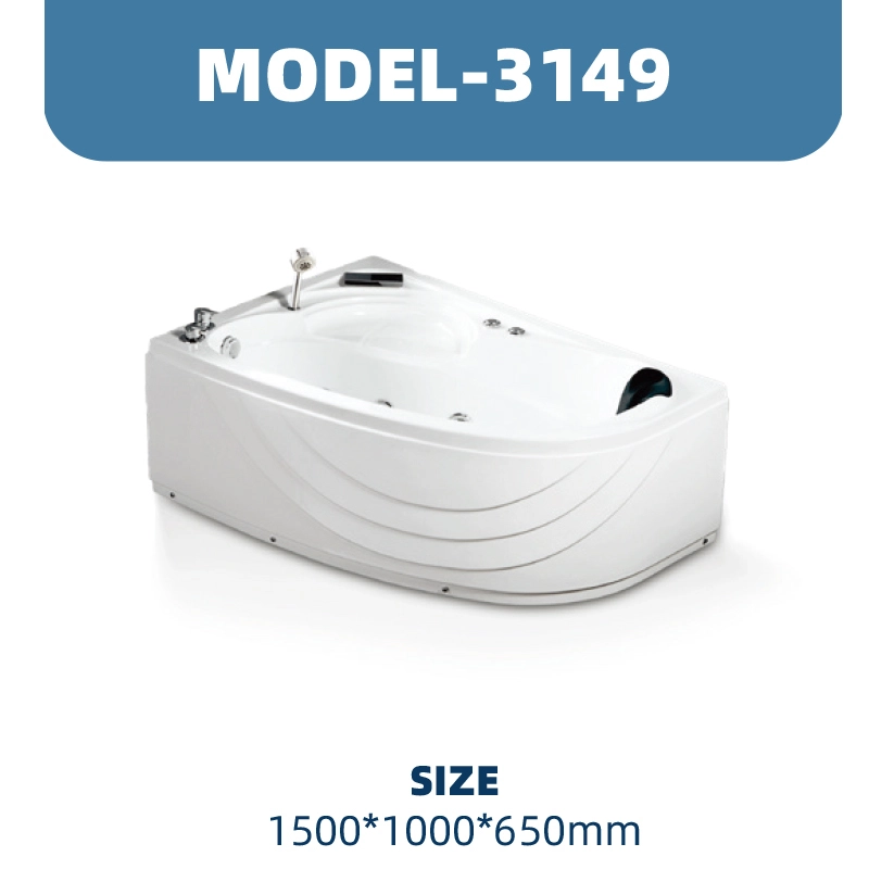 YD3149 | Acrylic Surf Massage Bathtub | Wall-mounted 1