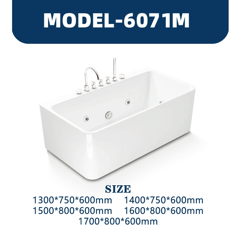 YD6071M| Acrylic Surf Massage Bathtub | Freestanding 1