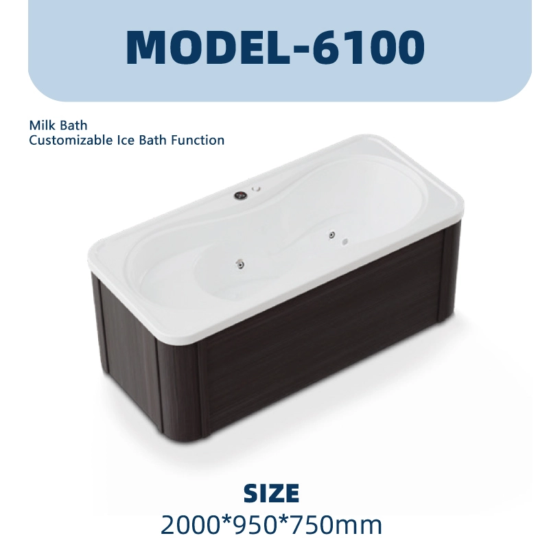 YD6100| Acrylic Surf Massage Bathtub | Freestanding 1