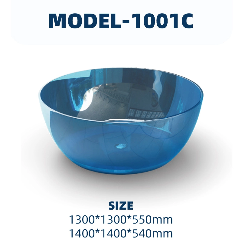 YD1001C | Transparent Resin Bathtub | Freestanding 1