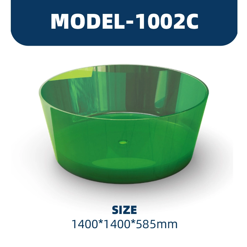 YD1002C | Transparent Resin Bathtub | Freestanding 1