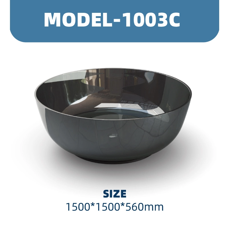 YD1003C | Transparent Resin Bathtub | Freestanding 1