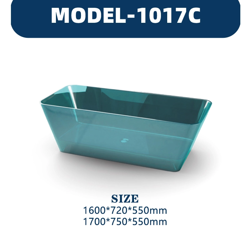 YD1017C | Transparent Resin Bathtub | Freestanding 1