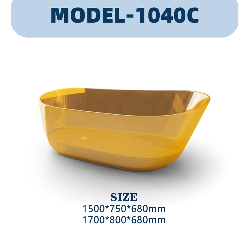 YD1040C | Transparent Resin Bathtub | Freestanding 1