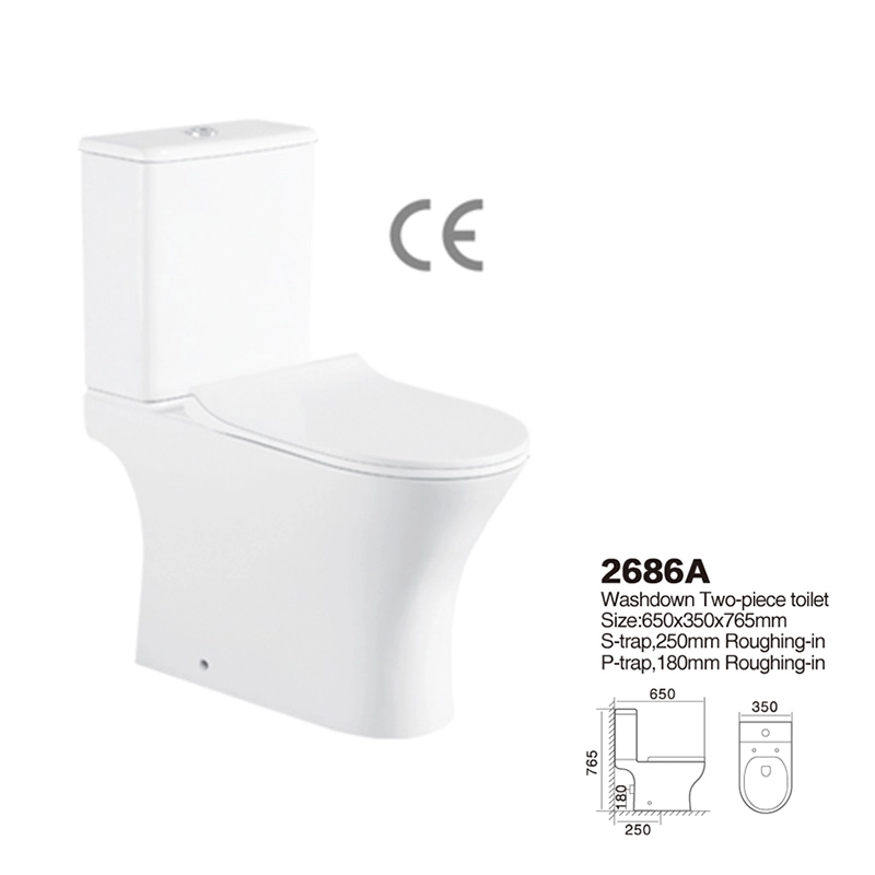 2686A | CE Certified Toilets | Washdown Two-piece 1