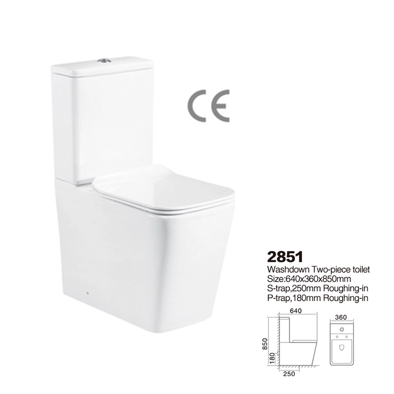 2851 | CE Certified Toilets | Washdown Two-piece 1