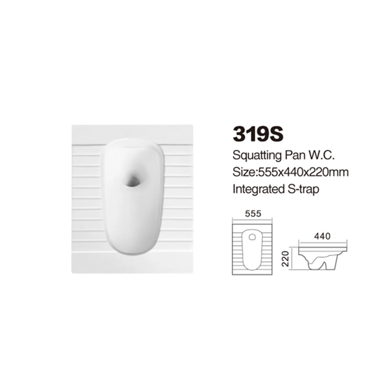 319S | Squatting Pan W.C | Integrated S-trap 1