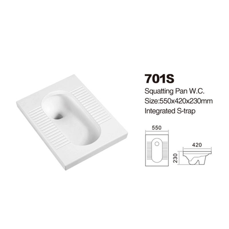 701S | Squatting Pan W.C | Integrated S-trap 1