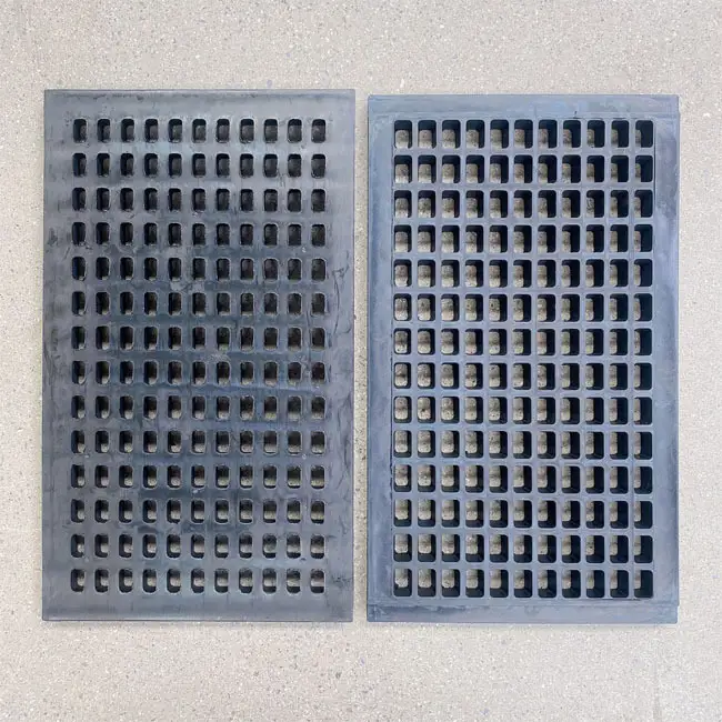 Panel de criba de caucho de alto desgaste de 305 × 610 mm con dureza Shore 60 para la clasificación de mineral de hierro 1