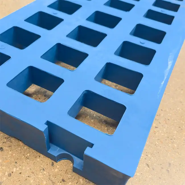 Panel de malla de caucho con núcleo de acero HUATAO de 305 × 305 mm y 70 mm de espesor para el procesamiento de partículas de cobre de 0,1 a 100 mm 1